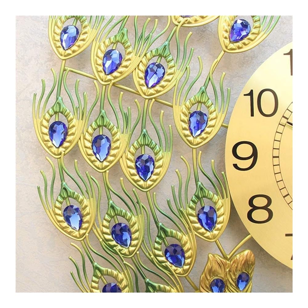 Orologio da parete 60 x 60 cm Pavo Real Mute quarzo creativo elettronico decorazione artistica e il soggiorno casa