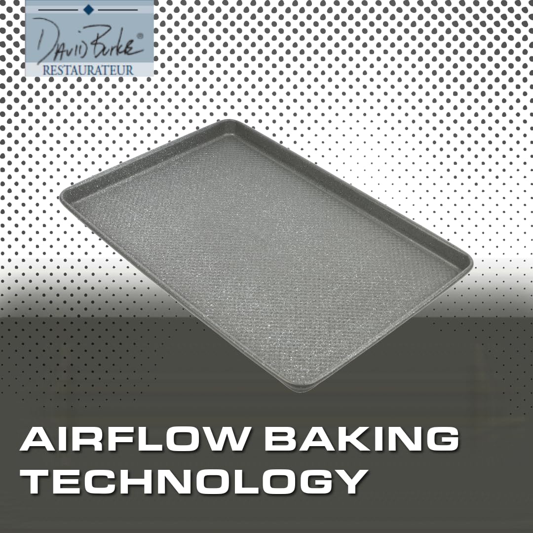 David Burke Commercial Bakeware Speckled Gray 15x10 Medium Cookie Sheet, Non-stick