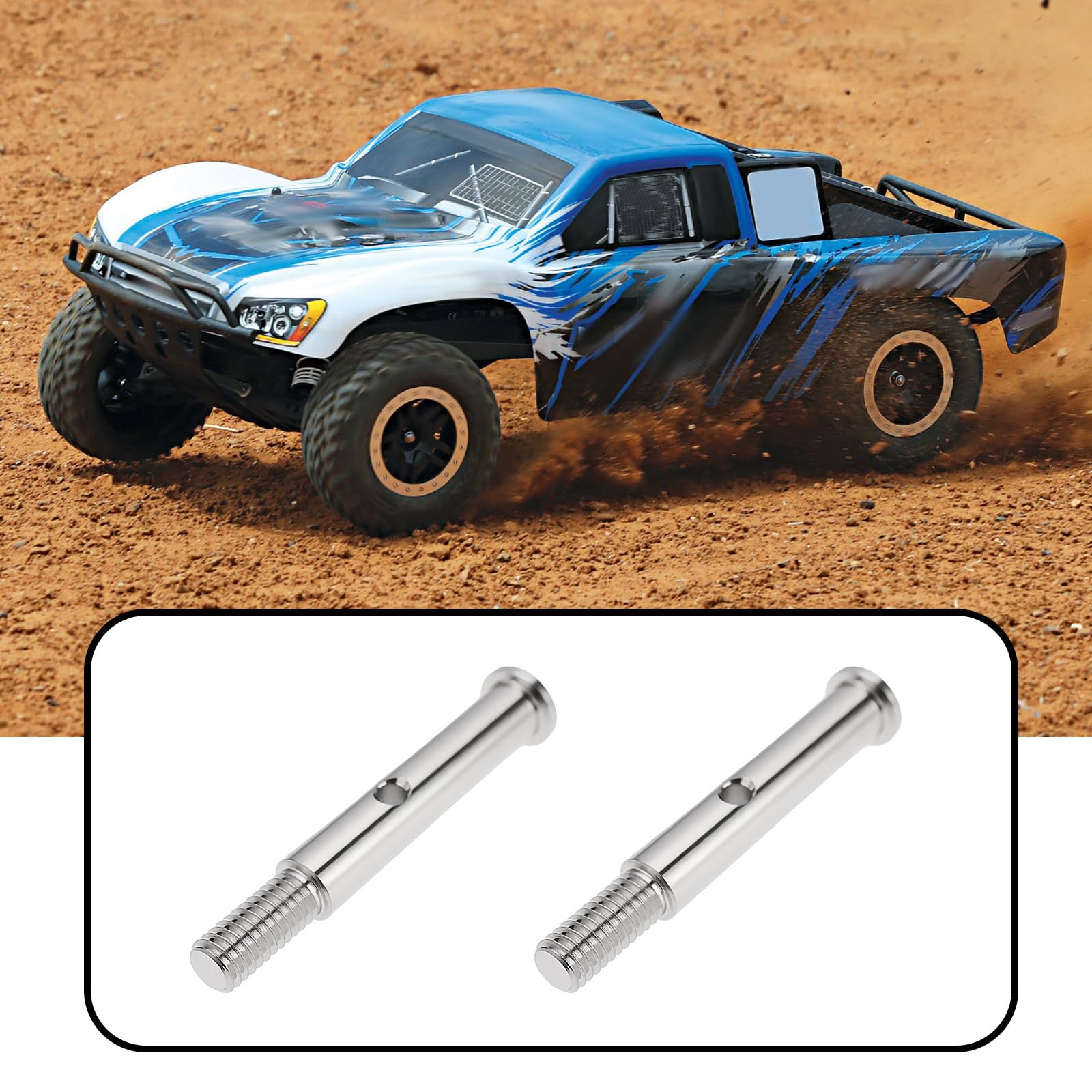 Briny River 4Pcs 1/10 RC Car Front Wheel Axle 3637 Compatible with T raxxas - Image 4
