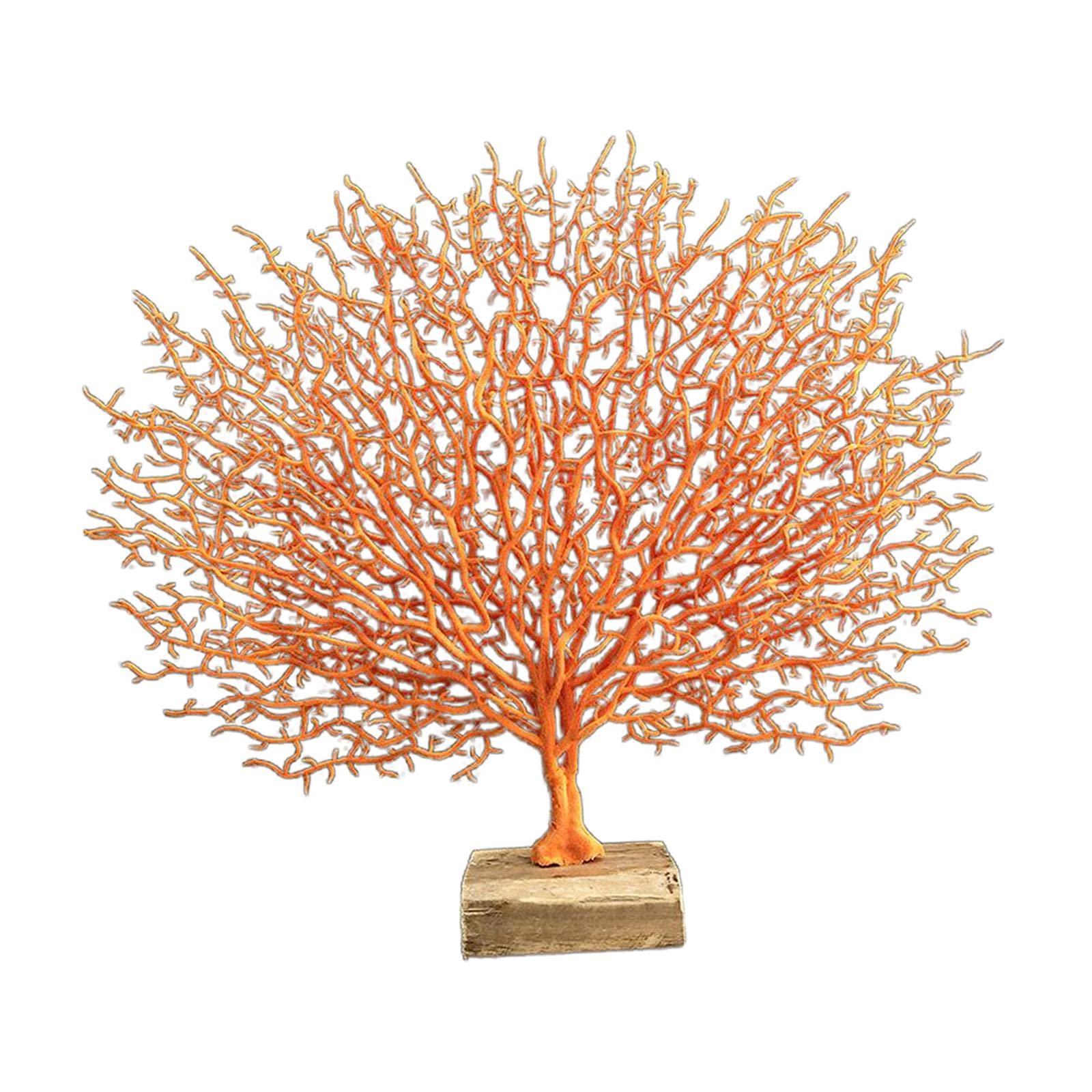 Sculpture de corail orange sûre pour égayer un salon sombre