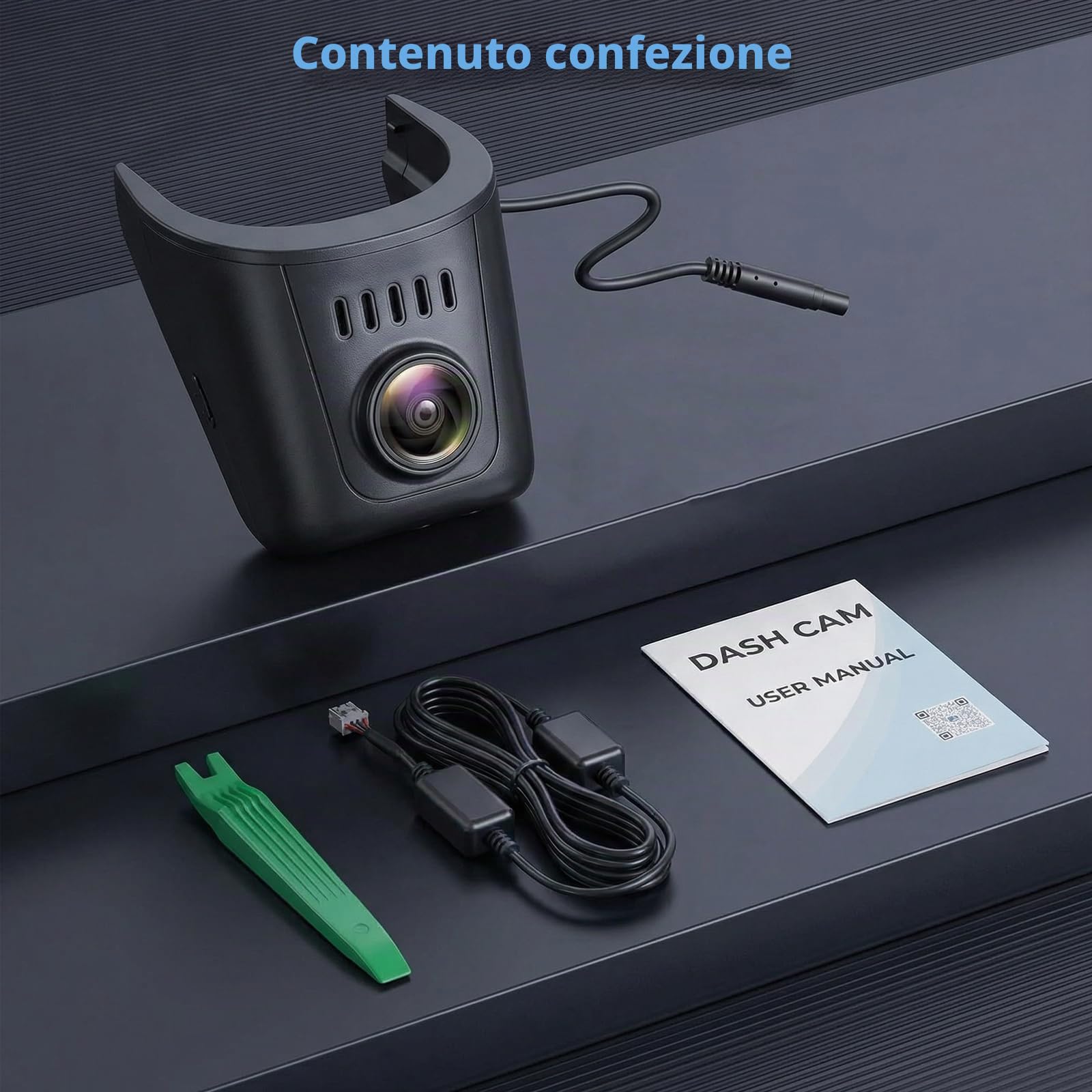 Dashcam Per Audi 2019-2026, Audi A4/A6 Allroad/A3 A5 Q5 S4 S6 Q7 A8 S8 TT A7 S5 Q3 S3 S7 RS3 RS5 RS6 E-tron DashCam 4K con WiFi di Qualità OEM, App Controllo, Funzione di Visione Notturna, Sensore G