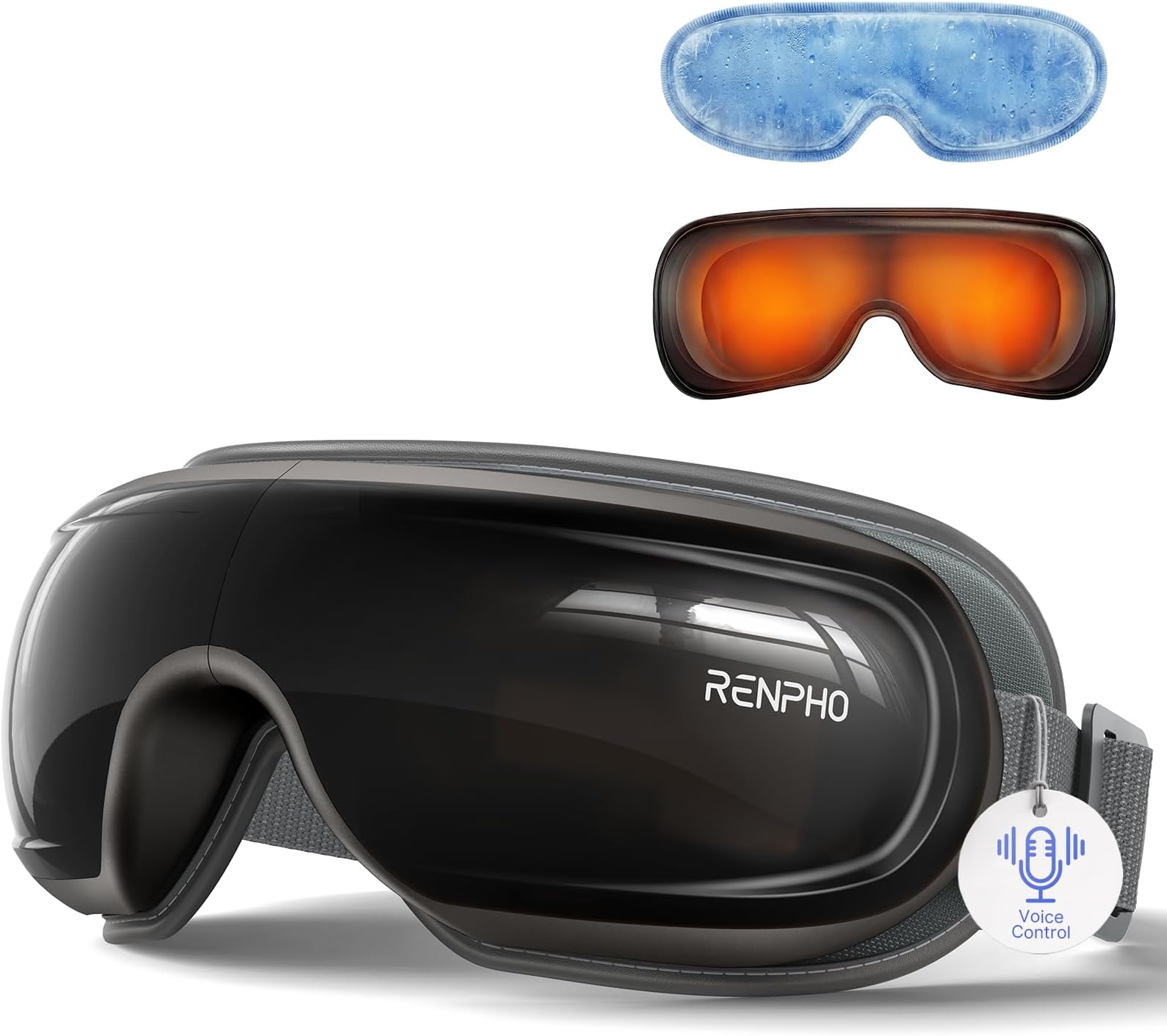 RENPHO Eye Massager with Heat and Cooling Voice Control, Fathers Day Dad Gifts for Husband Men, FSA Eligible HSA, Massaging Eye Mask for Migraine Headache Dry Eyes and Stress Relief - Eyeris 3
