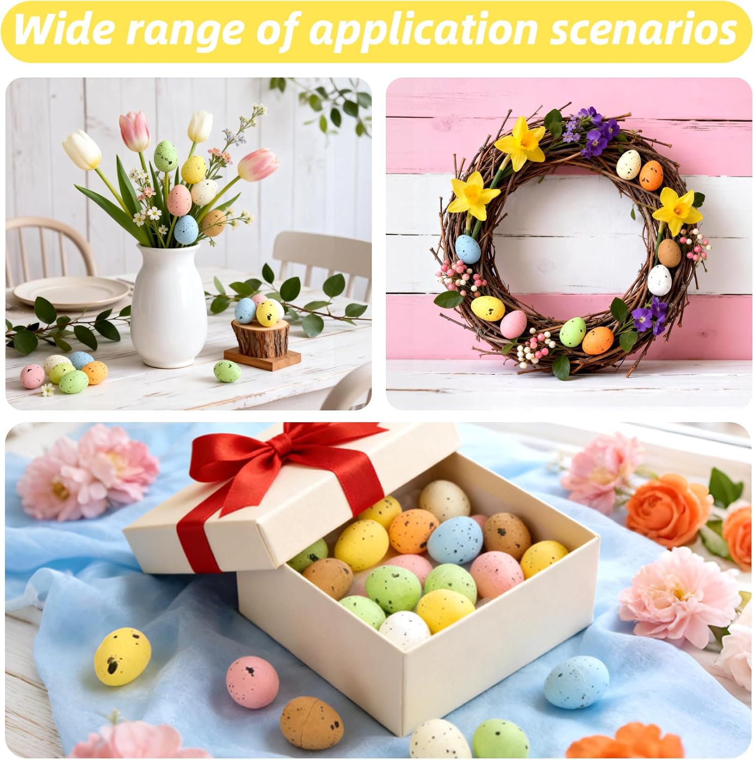 RAINFLOW Mini Foam Easter Eggs 200 Pack - Easter Egg Craft Decorations