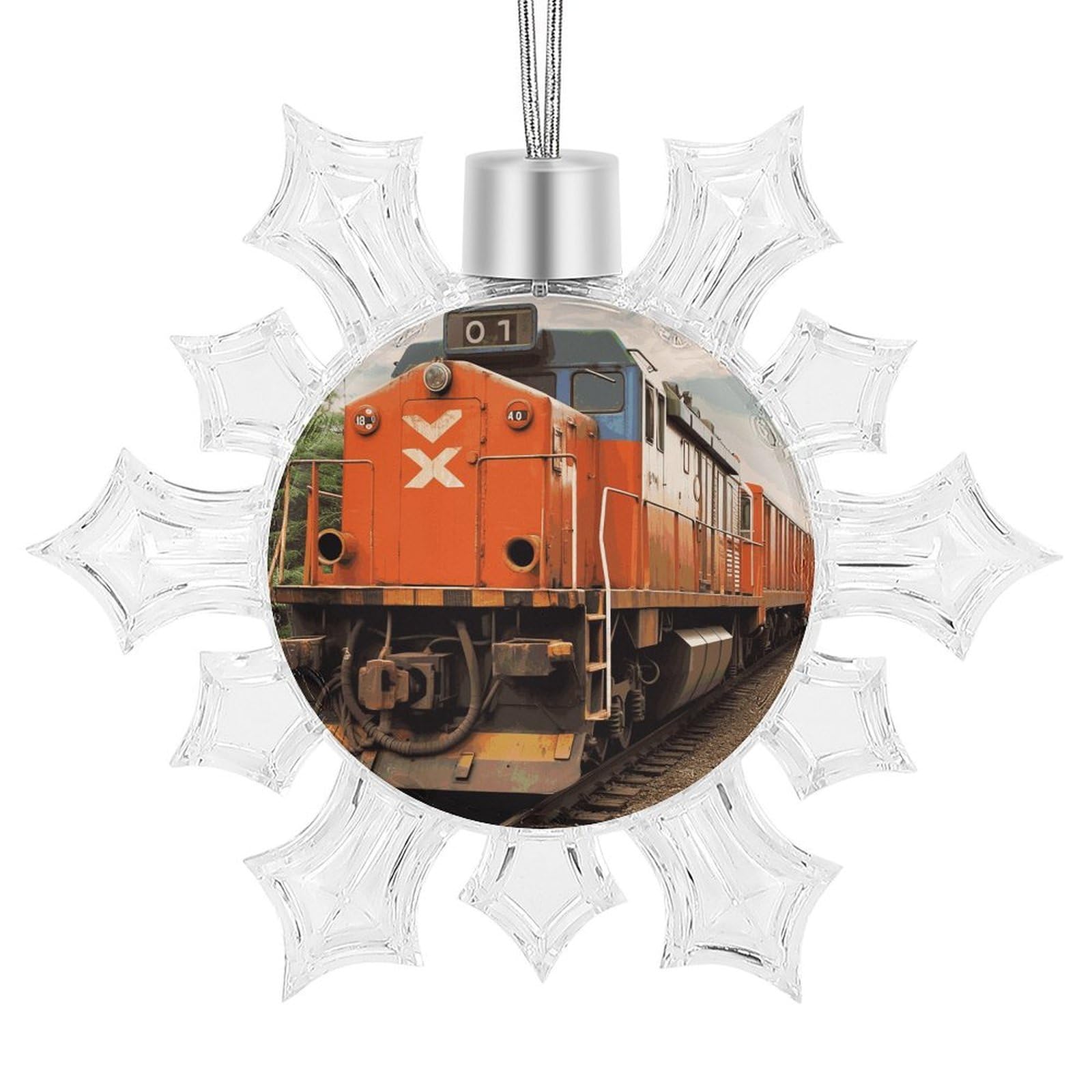 Train Snowflake Decorations,Christmas Decorations，Christmas Indoor Winter Wonderland Decor，Hanging Ornaments for Xmas Tree Winter New Year Party Supplies