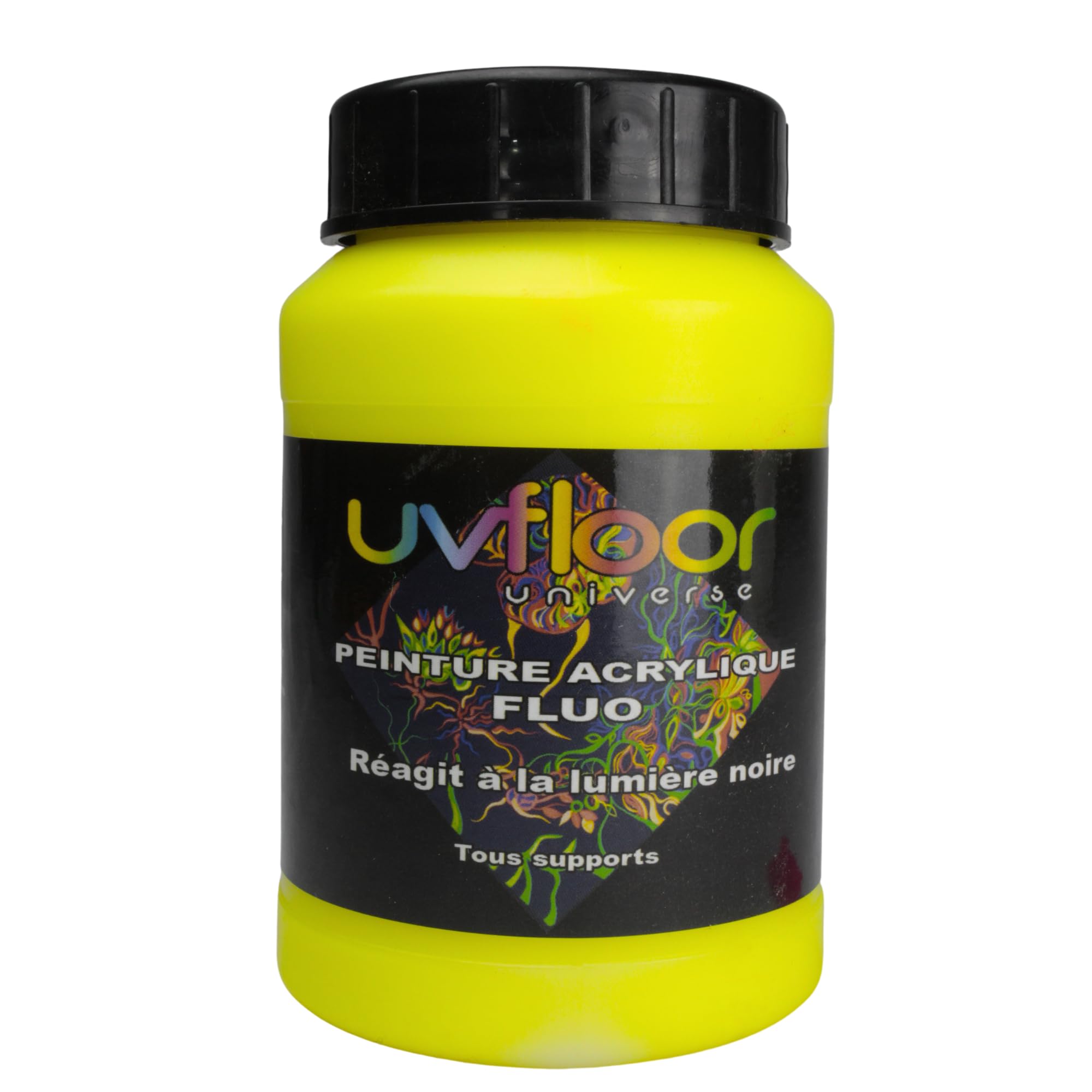 Peinture fluo corps, émet sa propre lumière