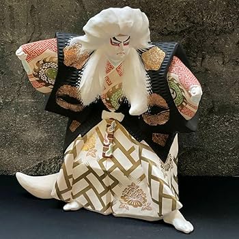 伝統的博多人形歌舞伎鏡舞一義作約30cm 筑前ぎゃらりい - 博多人形と博多織