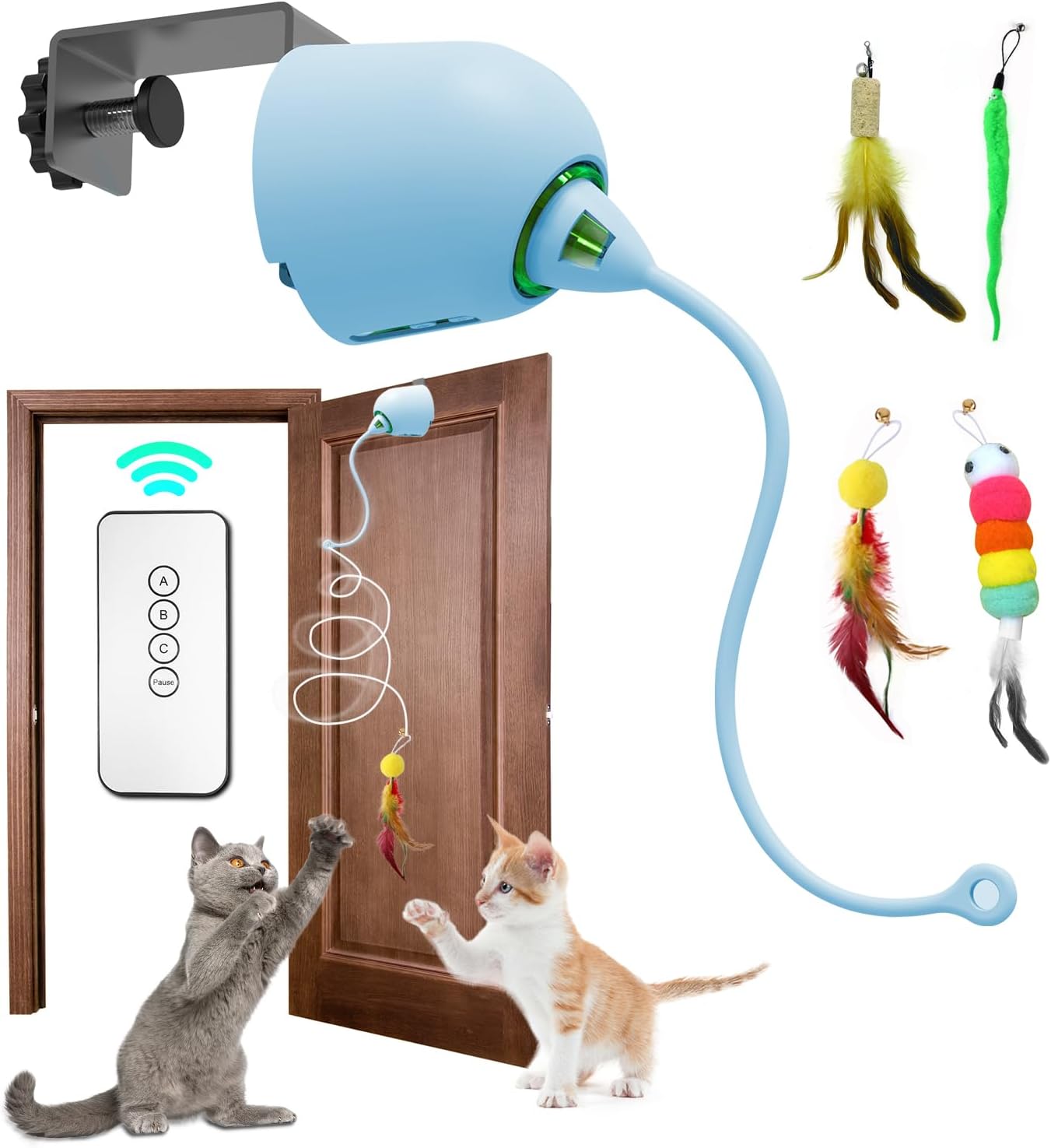 VTSGN Cat Toys Hanging Door Automatic Cat Toy Interactive