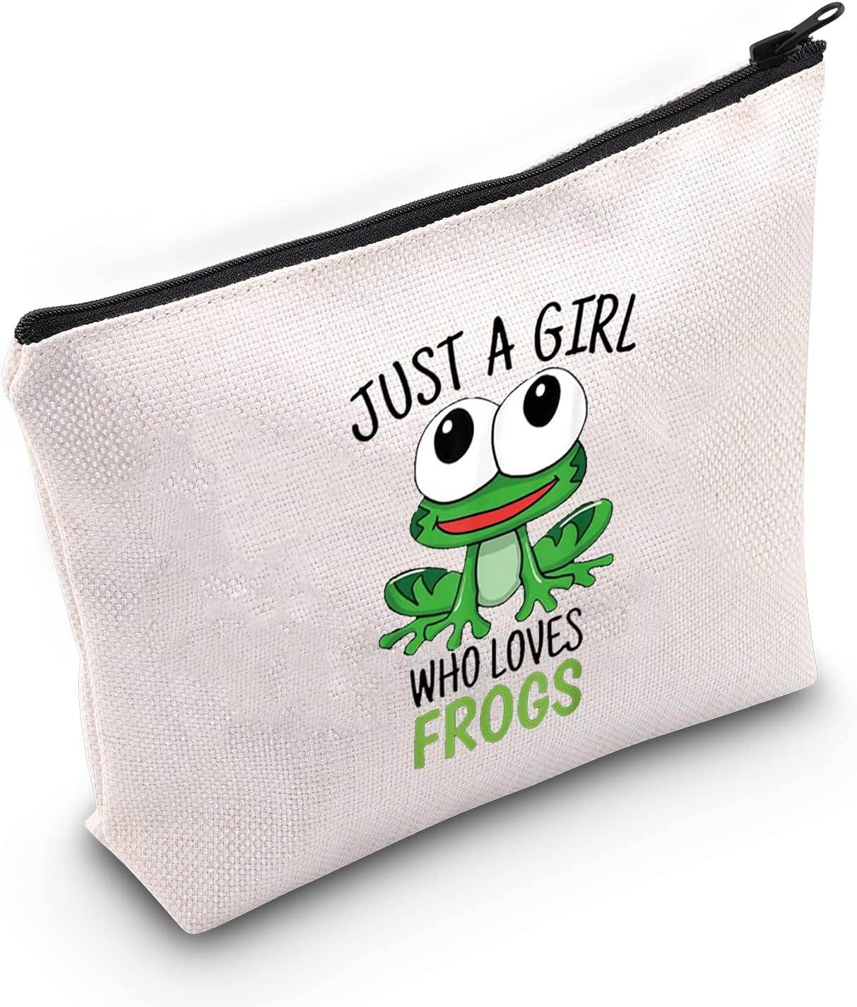LEVLO Funny Frog Cosmetic Make up Bag Animal Lover Gift