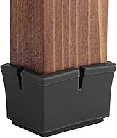 Vista 8 de Protectores de suelo para patas de silla, ajuste rectangular, longitud de 1-15/16 a 2-1/16 pulgadas y ancho de 15/16 a 1-3/16 pulgadas, tapas