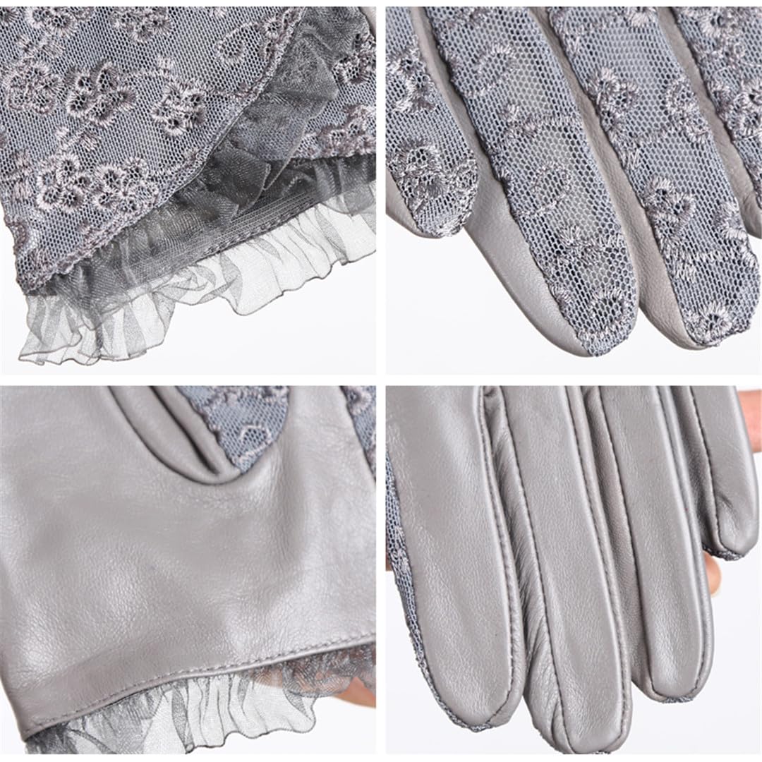 Guanti In Pizzo Di Pelle Di Pecora Alla Moda Guanti Da Guida In Pelle Da Donna Guanti In Pelle Con Ricamo Classico Da Donna