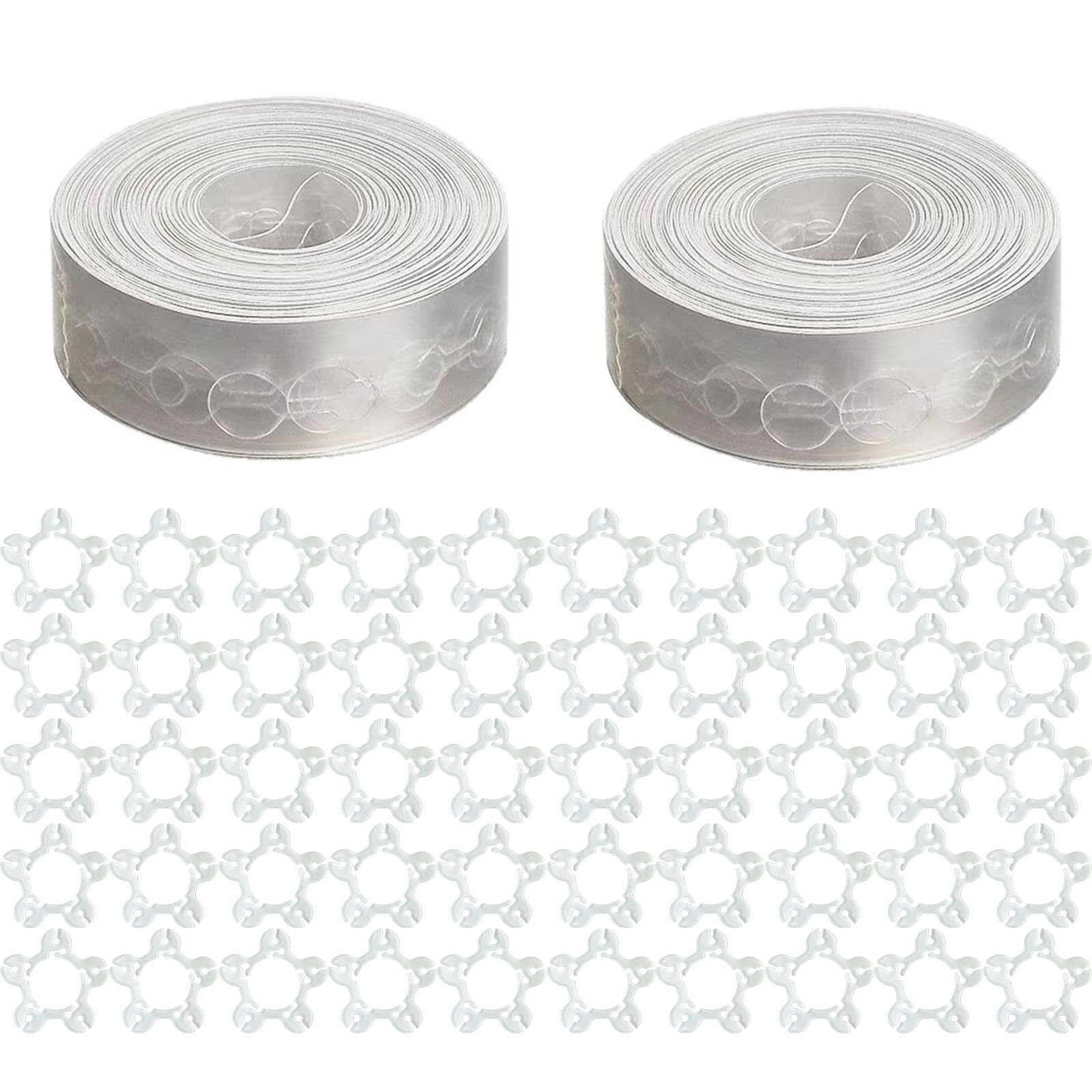 50Pcs Balloon Arch Clips with Garland Tape Party Decorating Kit