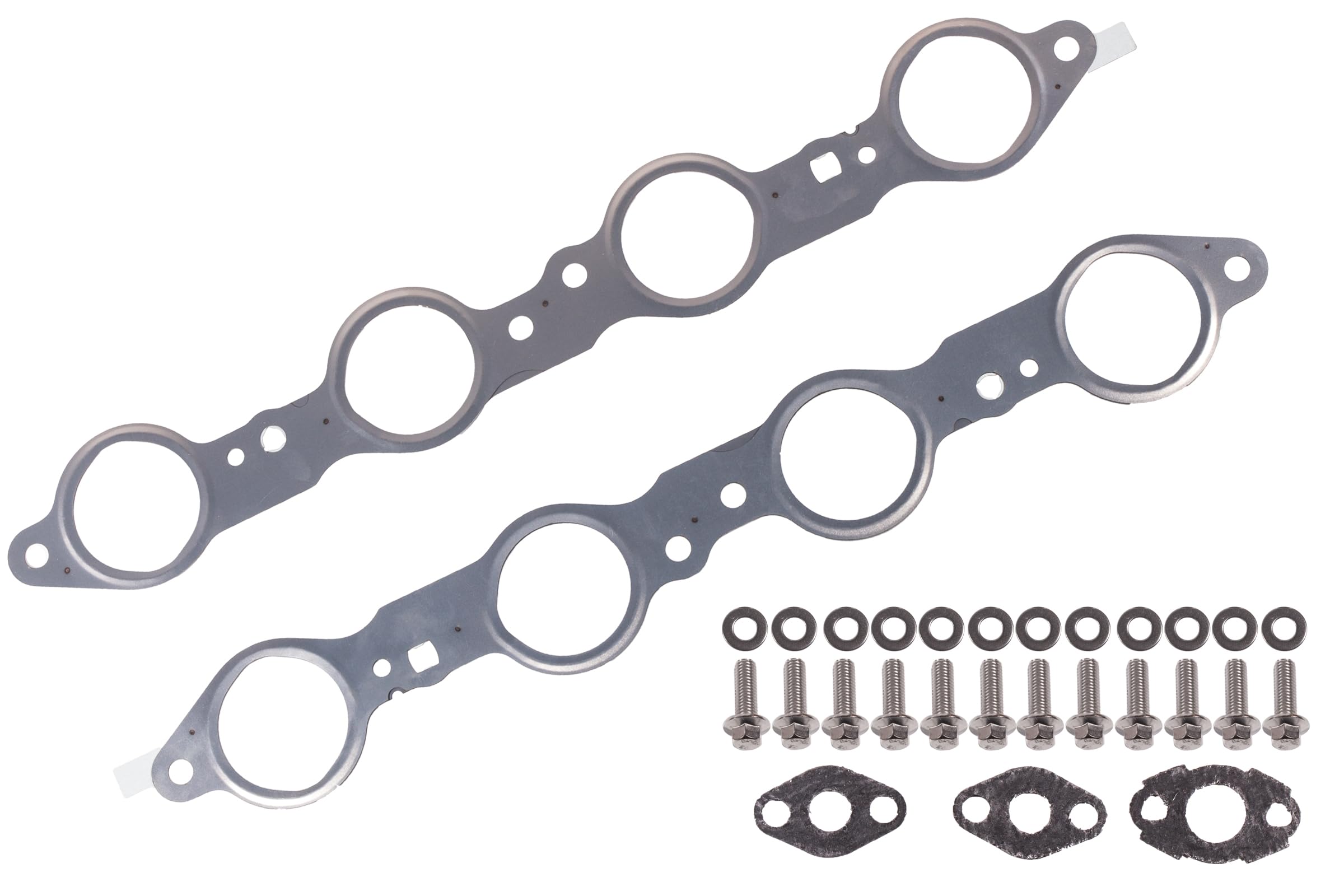 12617944 for Chevy Silverado 1500 2500 Sierra LS GM MLS Manifold Exhaust Gasket&amp;Bolts &amp;P-3348000 LS1 LS2 LS3 LS6 LQ4 LQ9 Suburban Escalade 12558573 12600530 12620947 4.8 5.3 5.7 6.0 6.2 2PCS