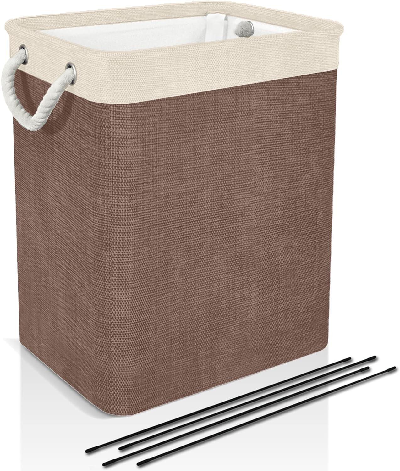 DYD Laundry Basket with Handles & Brackets Small/Large/Tall Hamper for Kid Girl Collapsible Washing Bin Built-in Lining for Bedroom Dorm Toy Clothing Storage