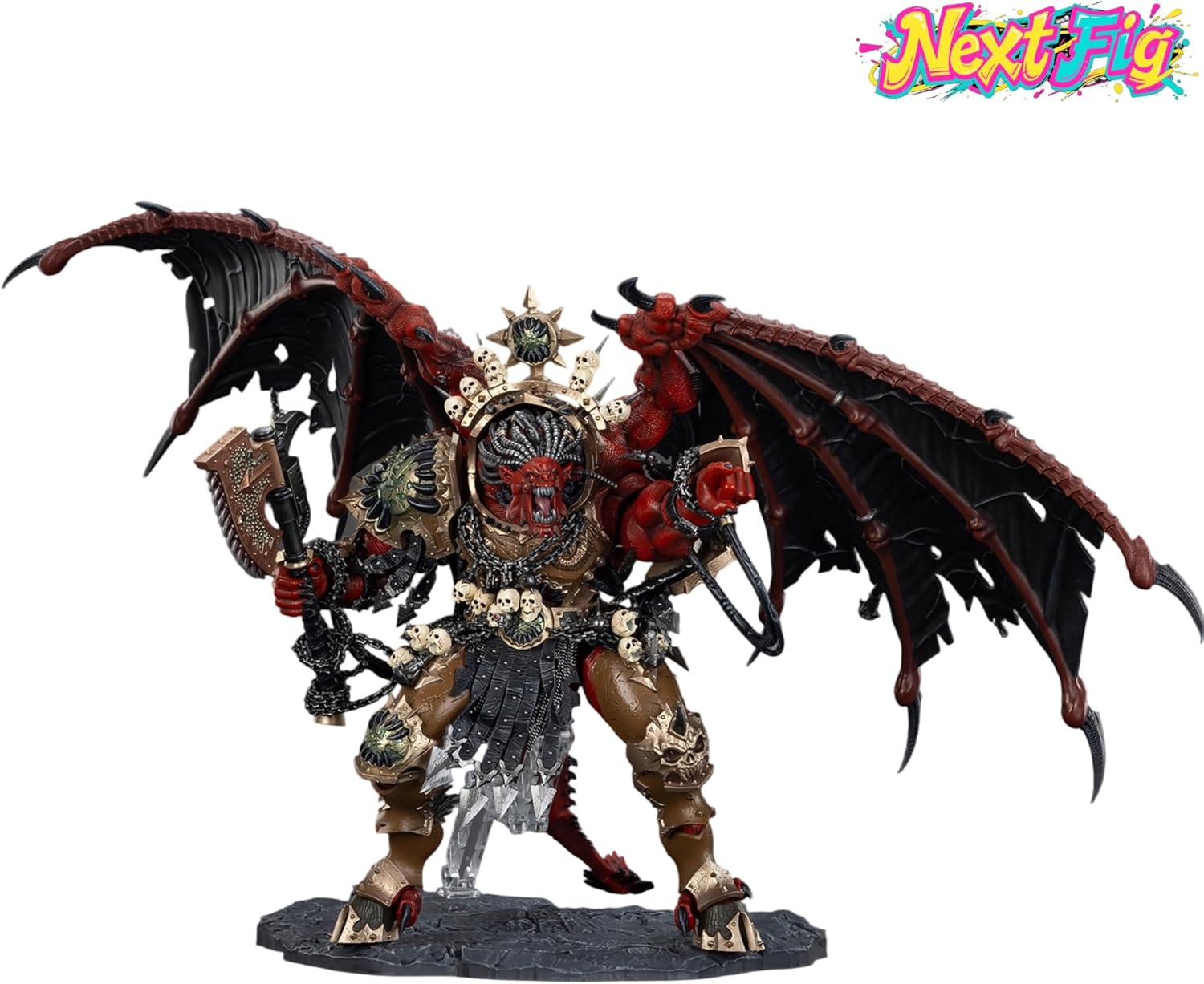 JOYTOY Angron Warhammer 40K 1/18 Action Figures World Eaters Angron, Daemon Primarch of Khorne Collectible Model 15Inches