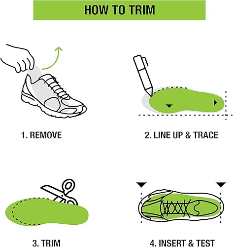 Miniatura 7 de Superfeet Plantillas para aliviar el dolor, plantillas para zapatos de espuma y fibra de carbono, soporte de arco alto para fascitis plantar, grado