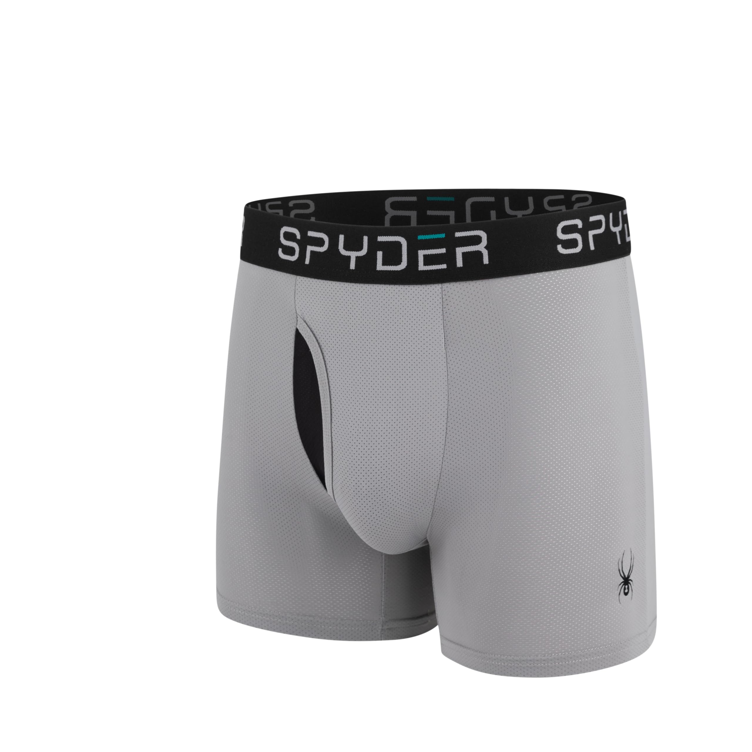Spyder Performance Mesh Herren Boxershorts, Sportunterwäsche, 3er-Pack, mit Hosenschlitz vorne