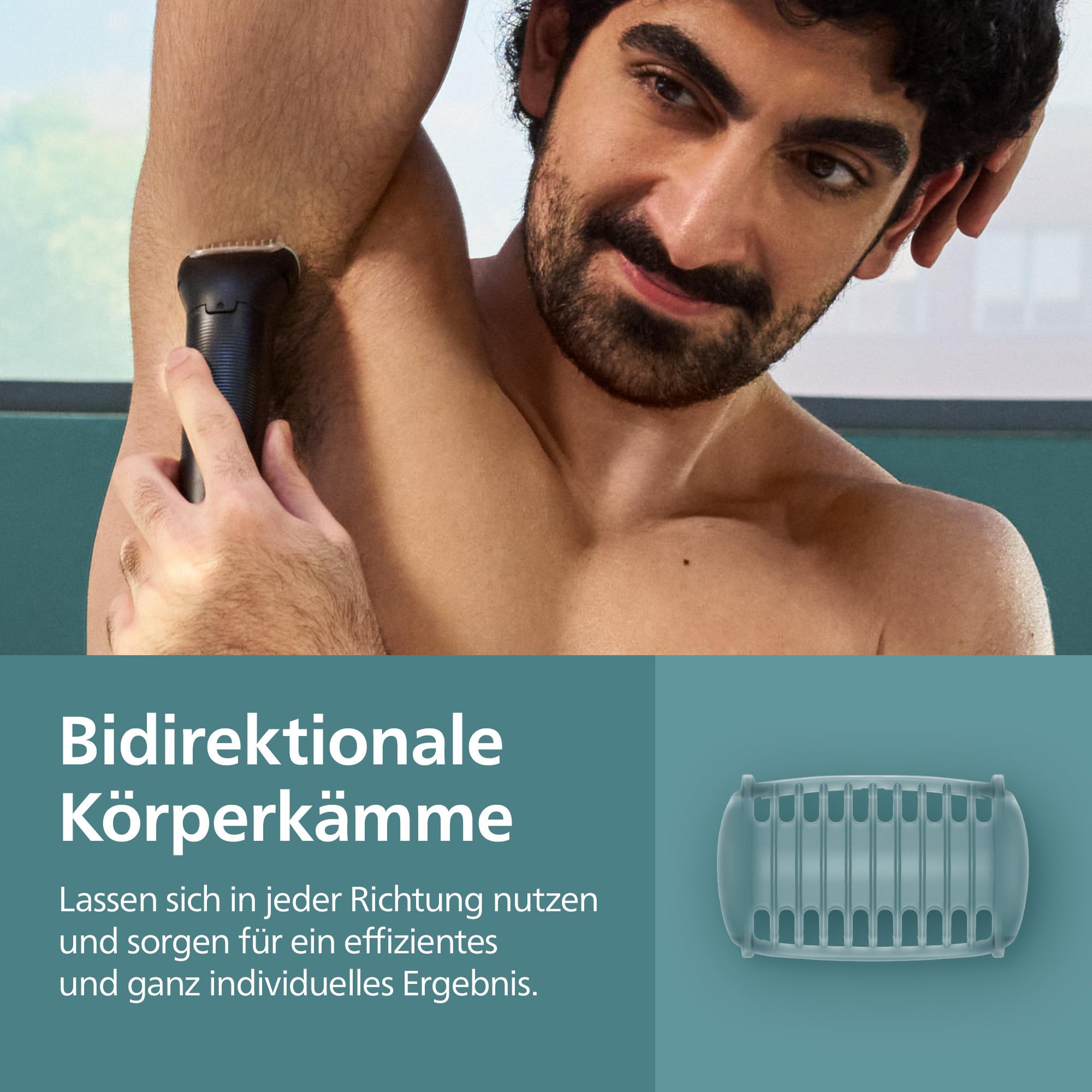 Philips Bodygroom Series 5000 – Trimmer für Männer mit Rasiersystem mit Dreifachschutz, auch zur Nutzung im Intimbereich, 100% duschfest, 100 Min. Laufzeit, Modell BG5470/15