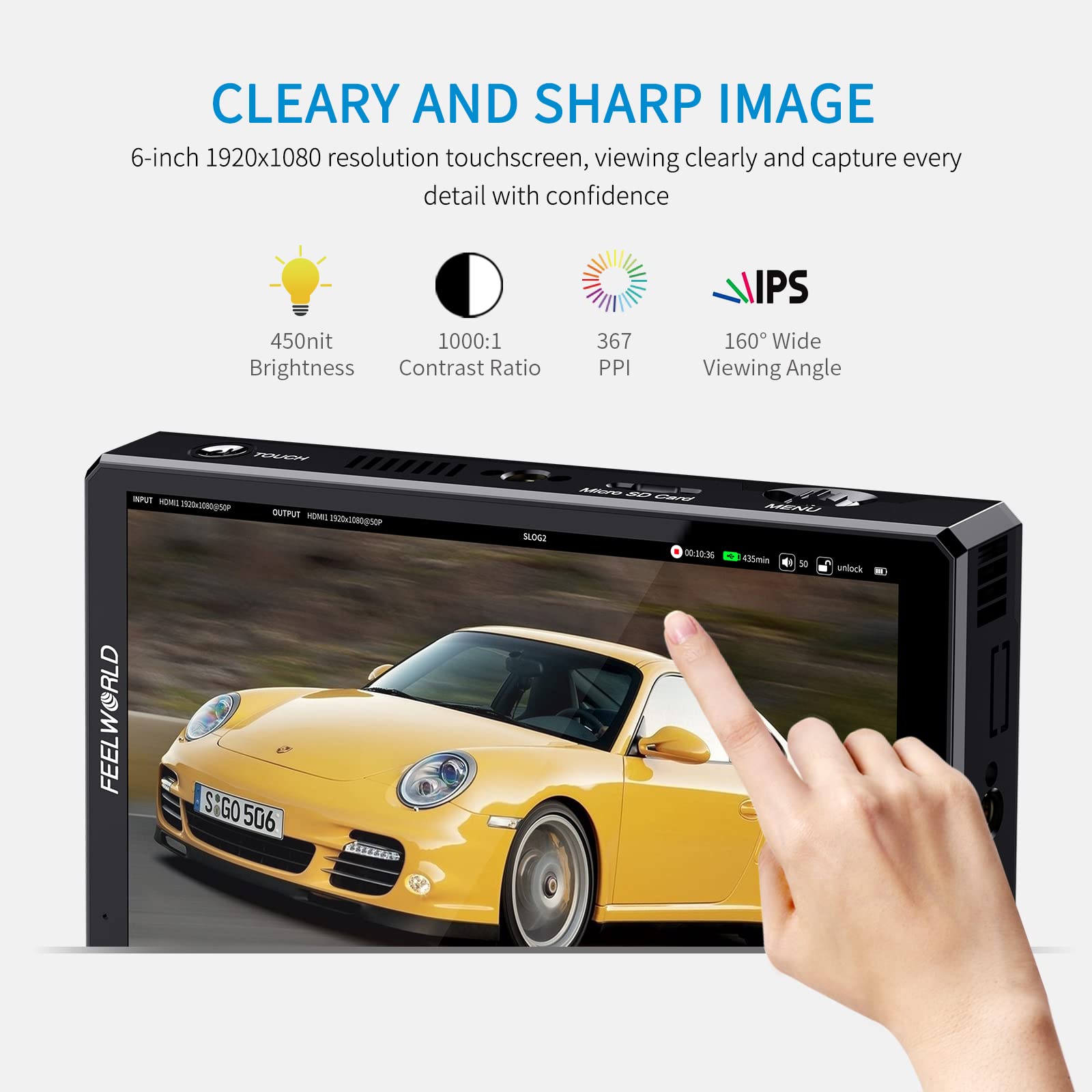 Amazon.com : FEELWORLD CUT6S 6-inch,Touch Screen Waveform