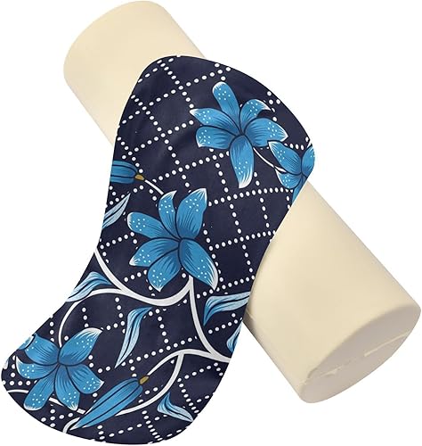Miniatura 2 de KLL Cojín largo con diseño de batik indonesio floral, almohada para el cuello, almohada redonda para bebé, almohadas cilíndricas para dormir,
