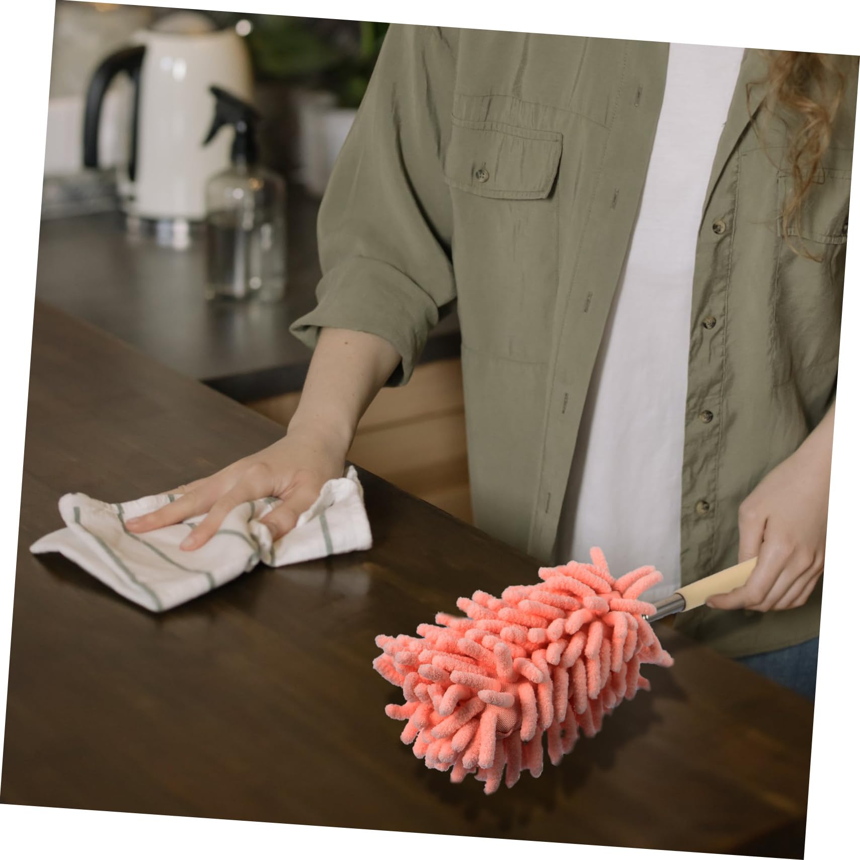 NOLITOY Retractable Dust Duster for Car Pc Home Duster Broom Bendable Sweeper Brush Dust