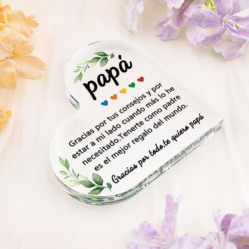 Miniatura 5 de Regalos para papá, regalos para papá, abuelo, de hija, hijo, nietos, el mejor regalo de papá, regalo de cumpleaños para papá, placa acrílica,