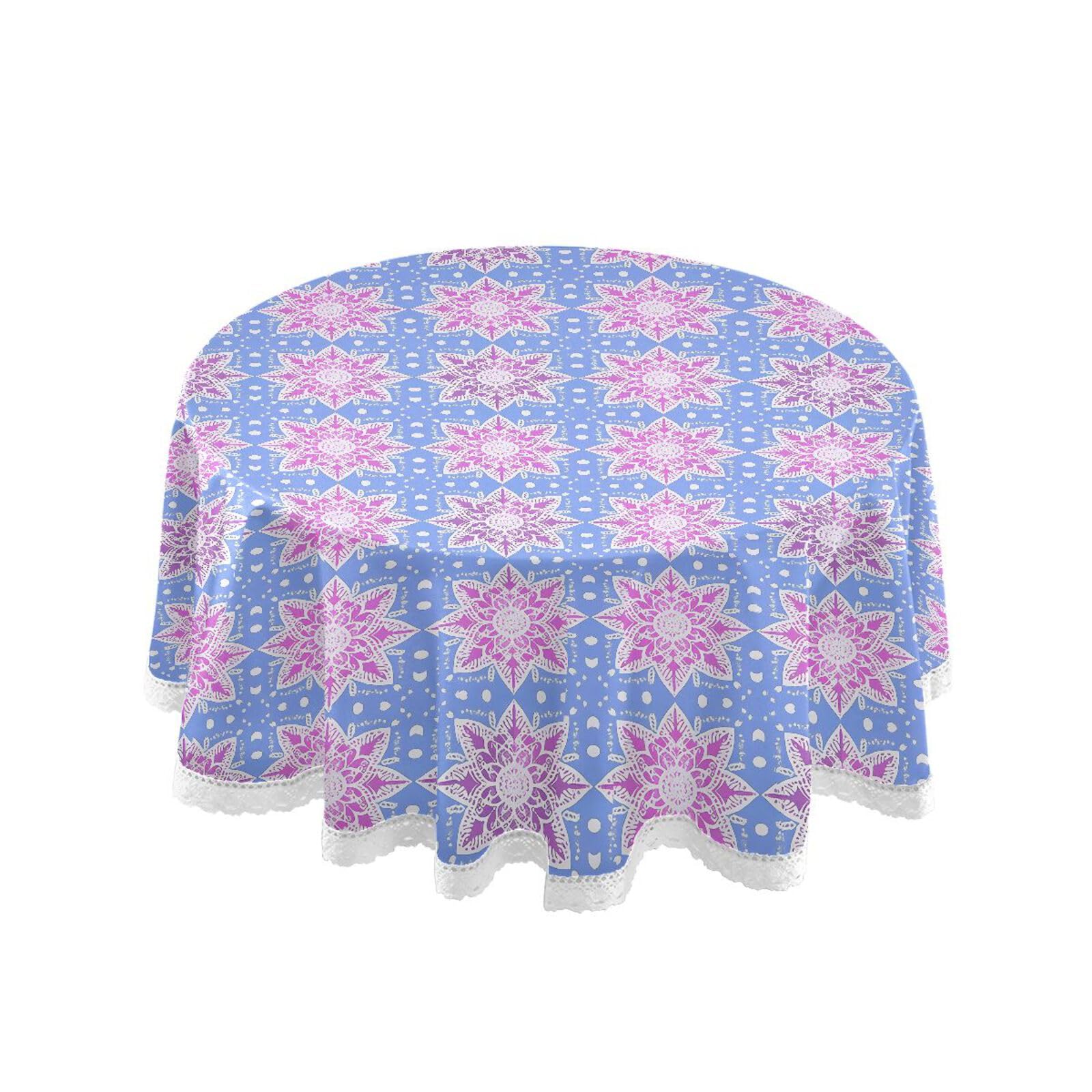 Nappe ronde bohème pour repas de famille et pique-nique chic