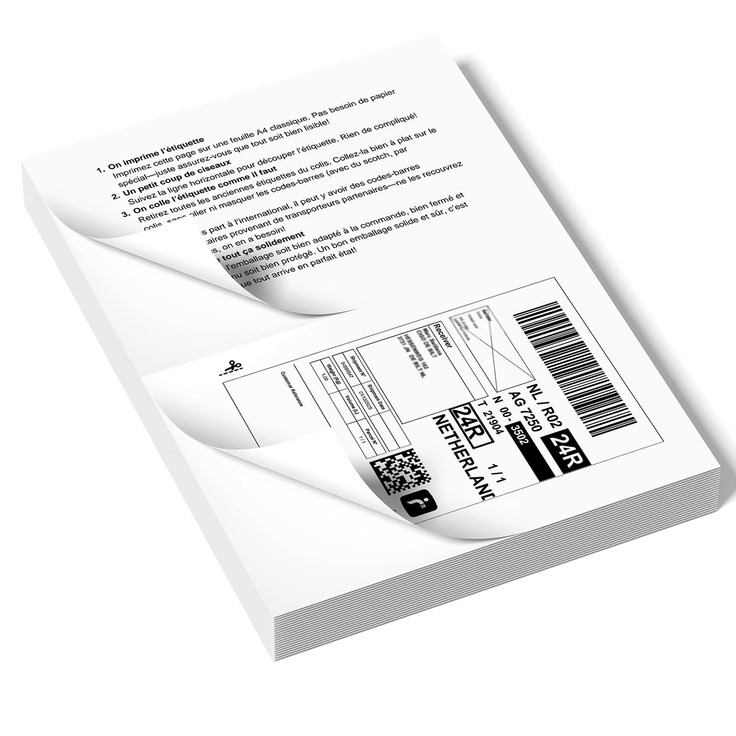 TATTMUSE Une imprimante Portable Rose et 100 étiquettes