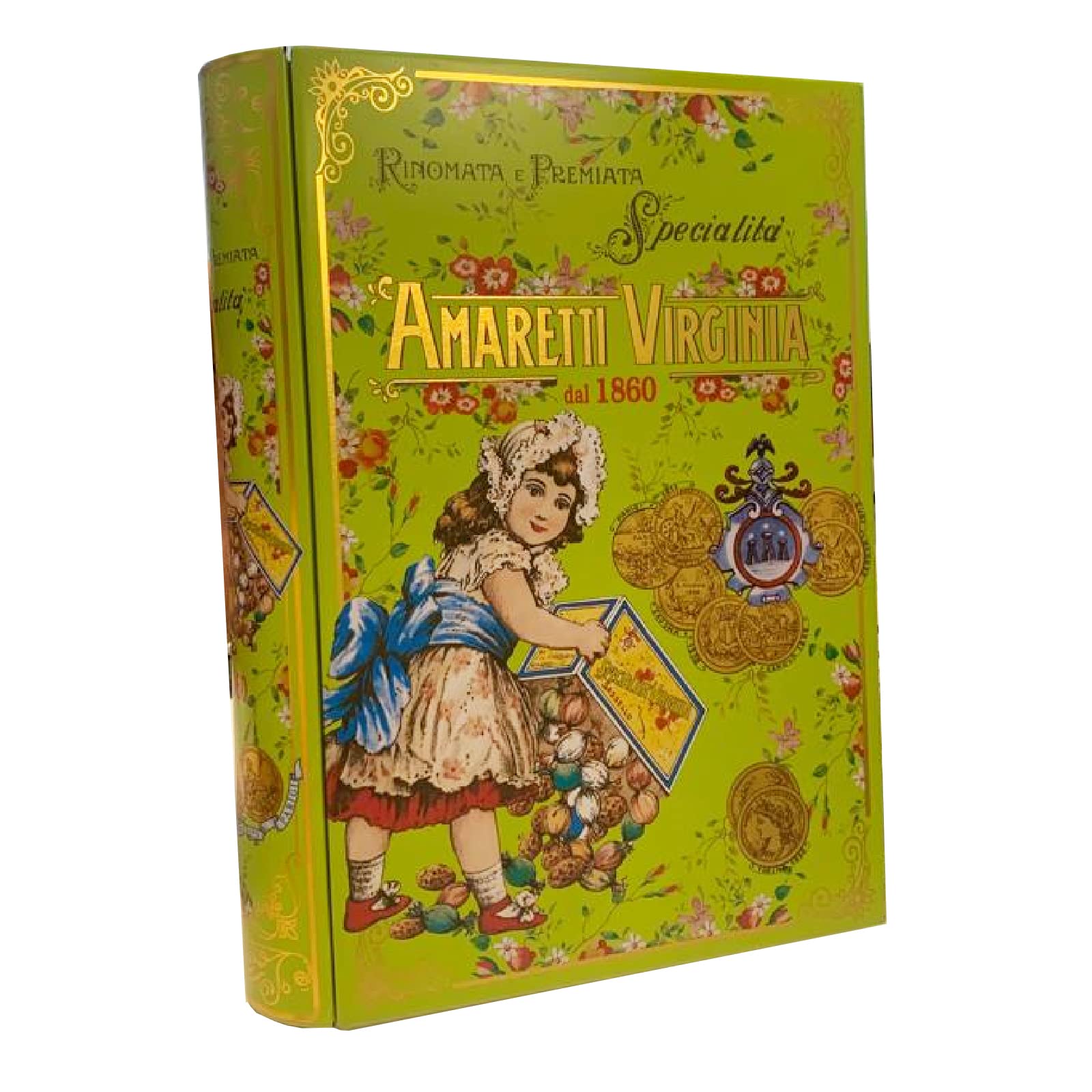 Amaretti Morbidi Amaretti Virginia Linea Classica Libro in Metallo da 200g - 4