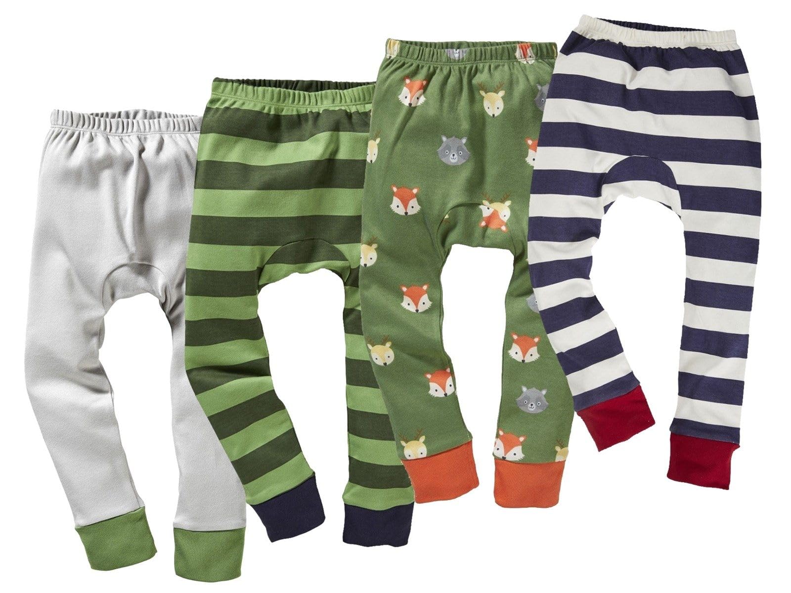 Bio Kinder Unterhose lang 100% Bio-Baumwolle (kbA) GOTS zertifiziert, Jungen 4er-Set, 122/128
