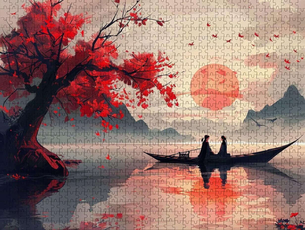 Drzewo Puzzle 5000 elementów dla dorosłych, drewniane puzzle 156 x 105 cm, gra edukacyjna dla dorosłych z wykwintnym pudełkiem do pakowania, kolekcja relaksująca gra, prezent dla dziewczyny, dekoracja