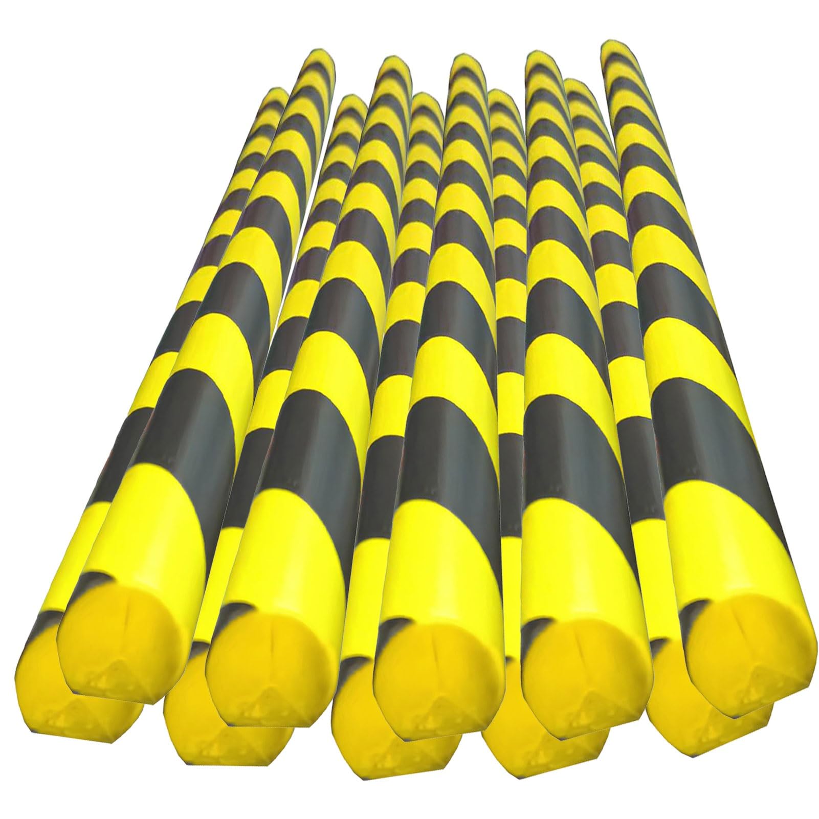 39 Pollici Black Yellow Foam Corner Guards, High Vis Self Adhesive L Shaped Bumpers per la Protezione del Bordo della Scala della Parete, Morbido Poliuretano Peel Stick Garage Strisce di Sicurezza 10