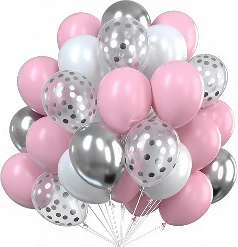 Miniatura 26 de PartyWoo Globos Negros y Dorados 66 piezas 12 Pulgadas Negro Mate Blanco Cromado Dorado Metálico Globos de Confeti para Graduación Baby Shower