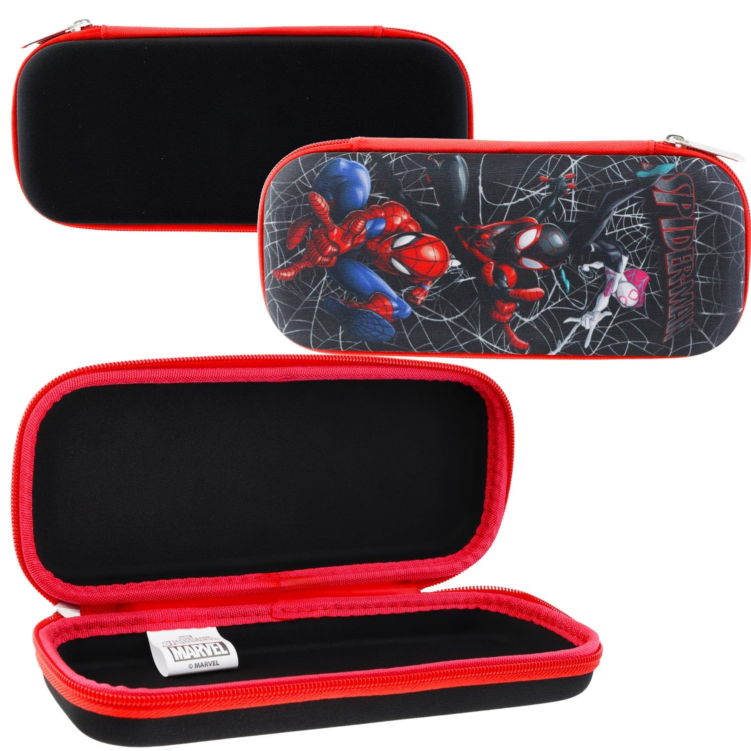 Spiderman Pencil Case & Stationery Bundle - Kids School Supplies with Pencil Case, Erasers, Stickers & More