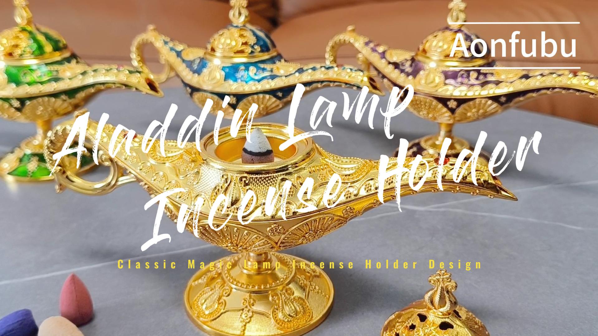 Amazon.com: Aonfubu Aladdin Lamp Incense Holder Vintage Magic