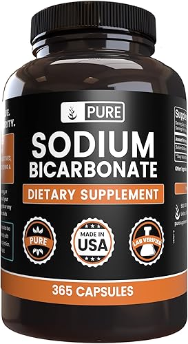 Bicarbonato de sodio puro (365 cápsulas) Antacid natural (1740 mg de porción)
