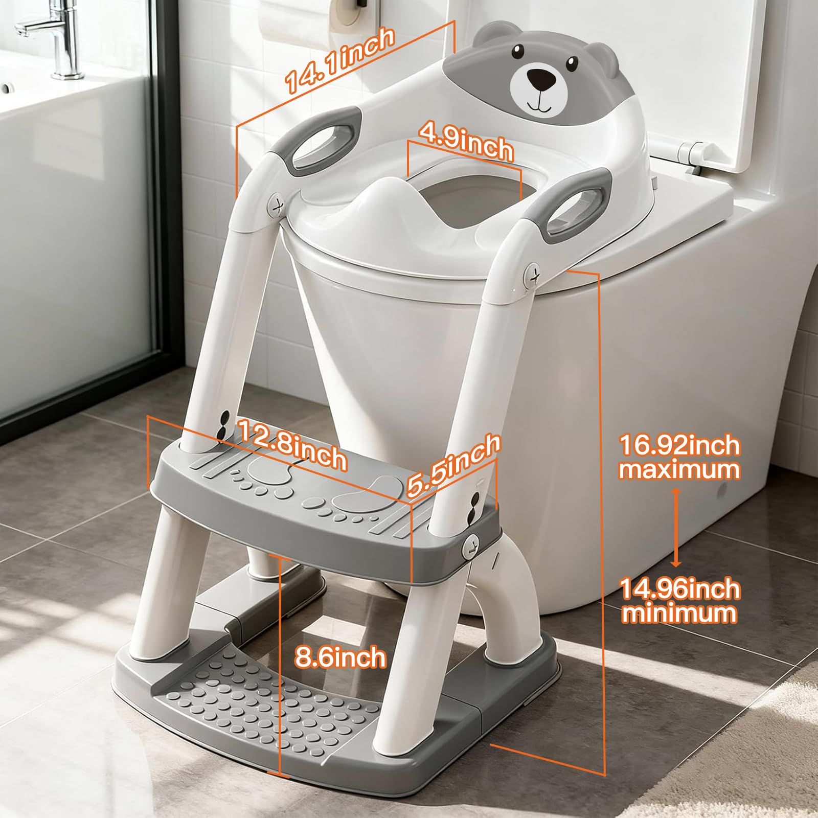 Potty Seat Voor Peuters Potty Training Seat Met Step Kruk Ladder Potty Training Toilet For Kinderen Jongens Meisjes Peutdlers Stiefdoel Potty Training Toiletstoelen Reizen Potty Seat Trainer Draagbaar