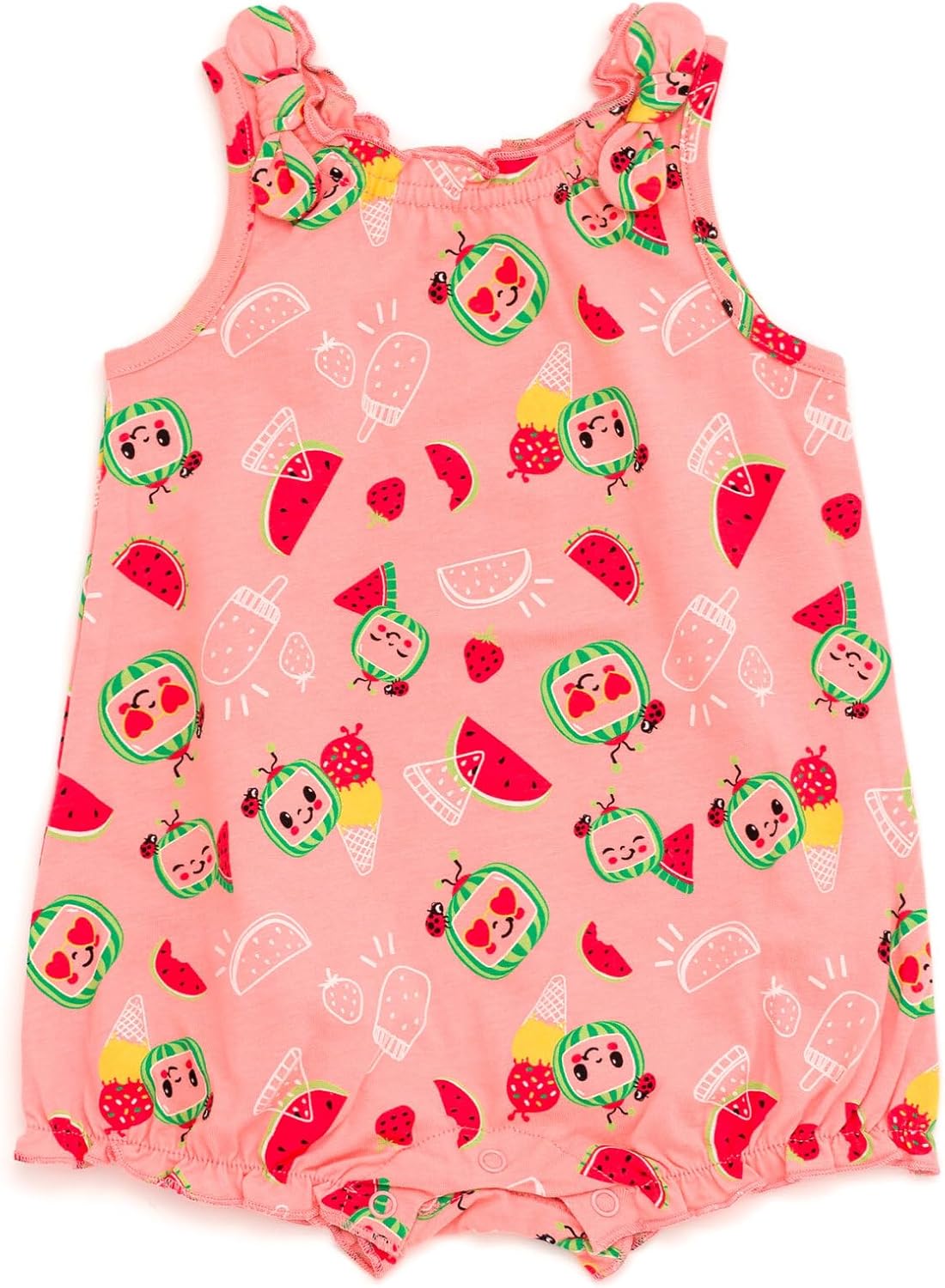 CoComelon Baby Girls Bubble Romper Newborn to Infant Sizes (Newborn - 24 Months)