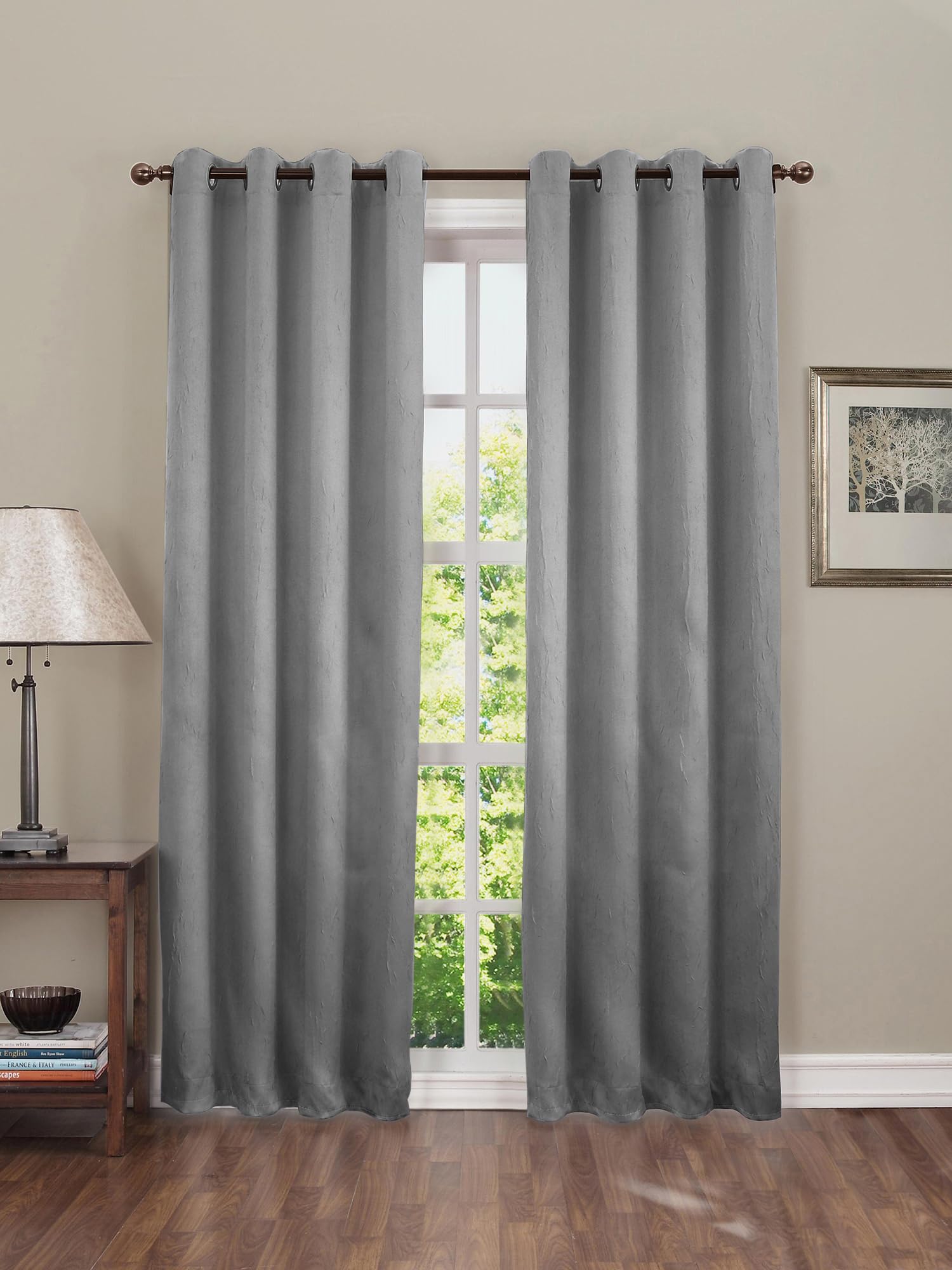 EASY HOME Thermal Insulated 100% Room Darkening Blackout Opaque Curtain | Door - 7 Feet | Set Of 2 | Noise Reduction Solid Heavy Polyester Curtain|Bedroom Living Room Kids | 310Gsm,Grey (B0CN2XLKDJ) Amazon Price History, Amazon Price Tracker