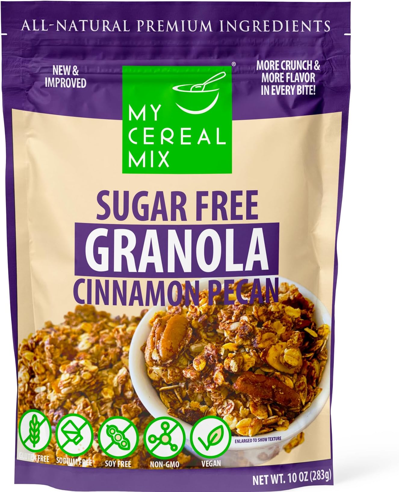 MyCerealMix Sugar Free Granola Cinnamon Pecan Natures
