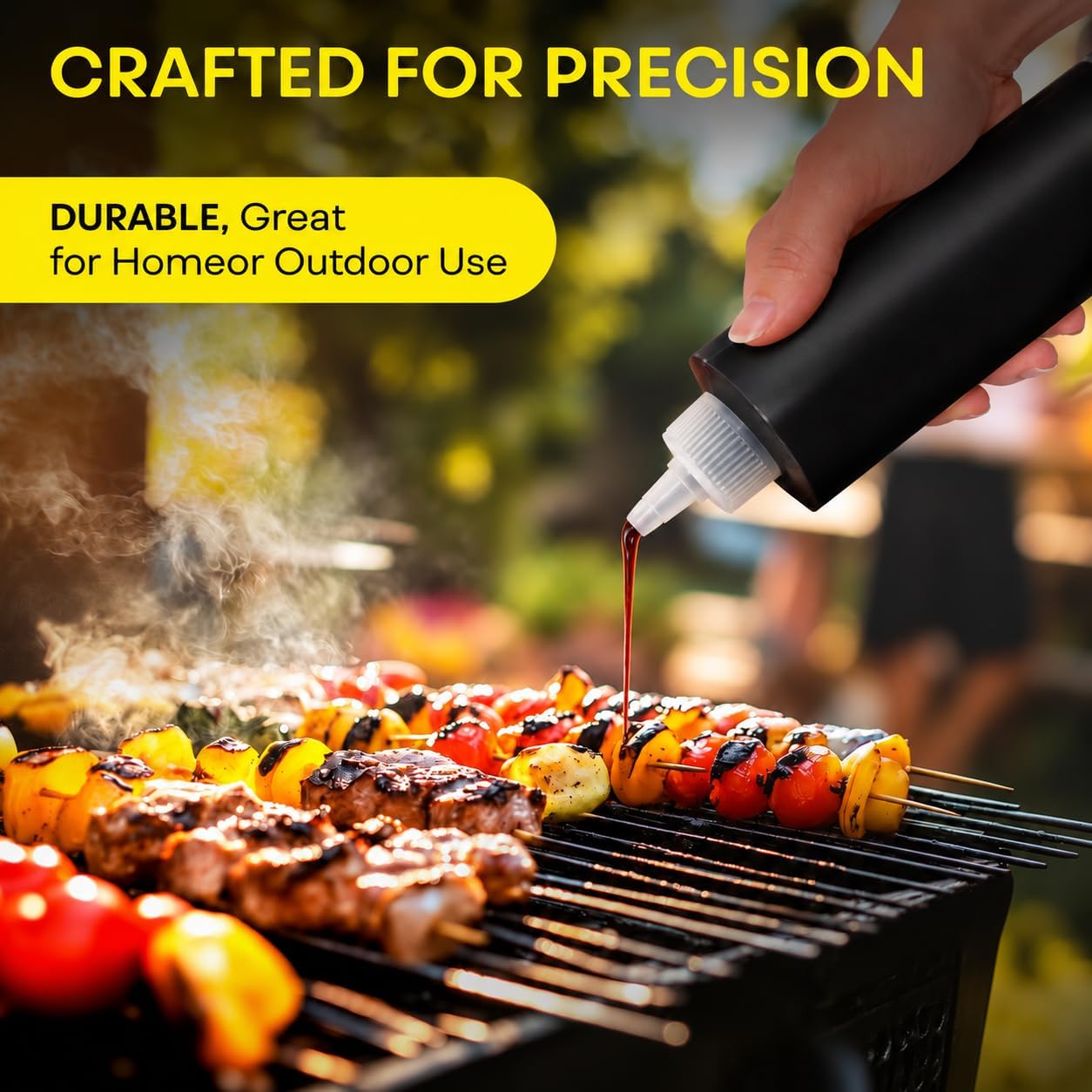 BRIGHTFROM Condiment Squeeze Bottles, 8 OZ Empty Squirt Bottle with Clear Twist Top Cap, Leak Proof - Great for Ketchup, Mustard, Syrup, Sauces, Dressing, Oil, Arts & Crafts, BPA FREE Plastic - 2 PACK