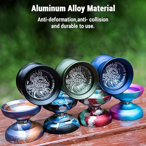 Miniatura 7 de Lixada Yoyo Ball Aleación de aluminio con rodamientos sensibles y no respondentes+cuerda Yoyo+guante, juego de bolas de yoyo profesional portátil