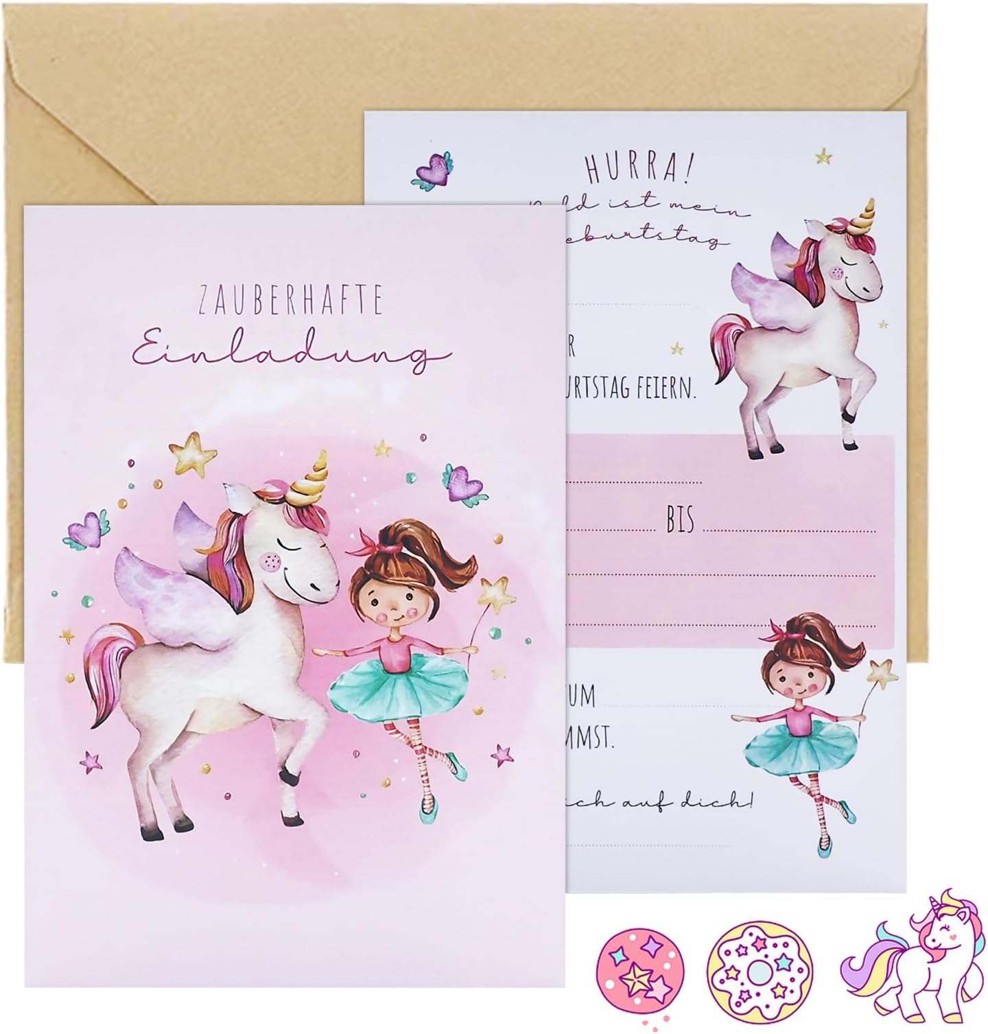 WBdesignz 12x Einladungskarten Zum M dchen Kindergeburtstag Einhorn wbdesignz-12x-einladungskarten-zum-m-dchen-kindergeburtstag-einhorn