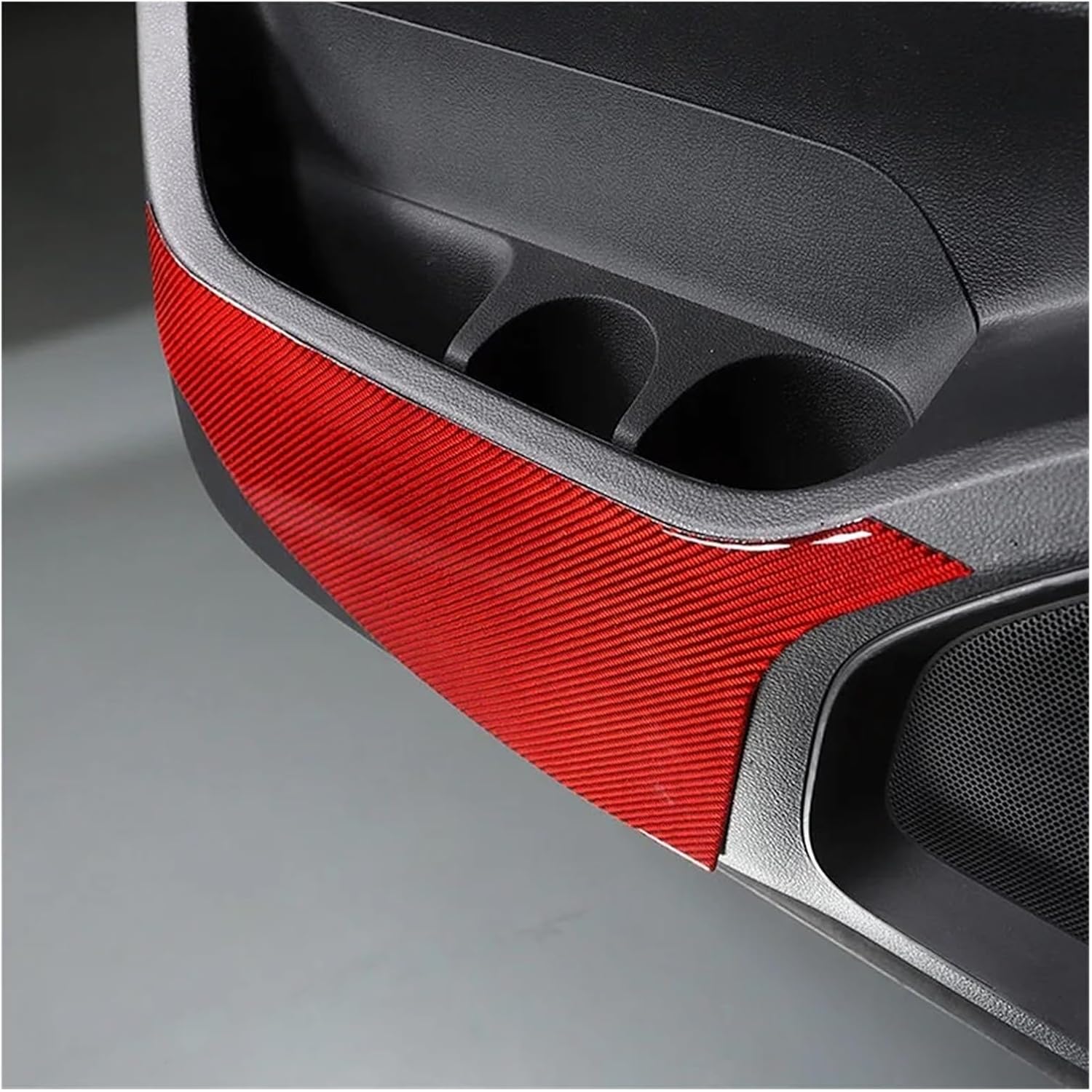 Compatible With 2016-2023 Nissan Titan Soft Carbon Fiber Car Styling Rear Door Kick Panel Sticker Car Interior Protection Accessories(Carbon fiber red)
