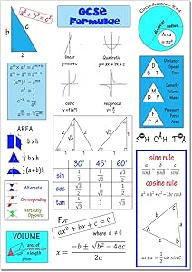 Mathematik-Formeln für Sekundarstufe I - 9-1 Spezifikation - A1 - 84 x 59 cm, eventuell nicht auf Deutsch