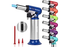 TBTEEK Blue Torch Lighter with Fuel Gauge