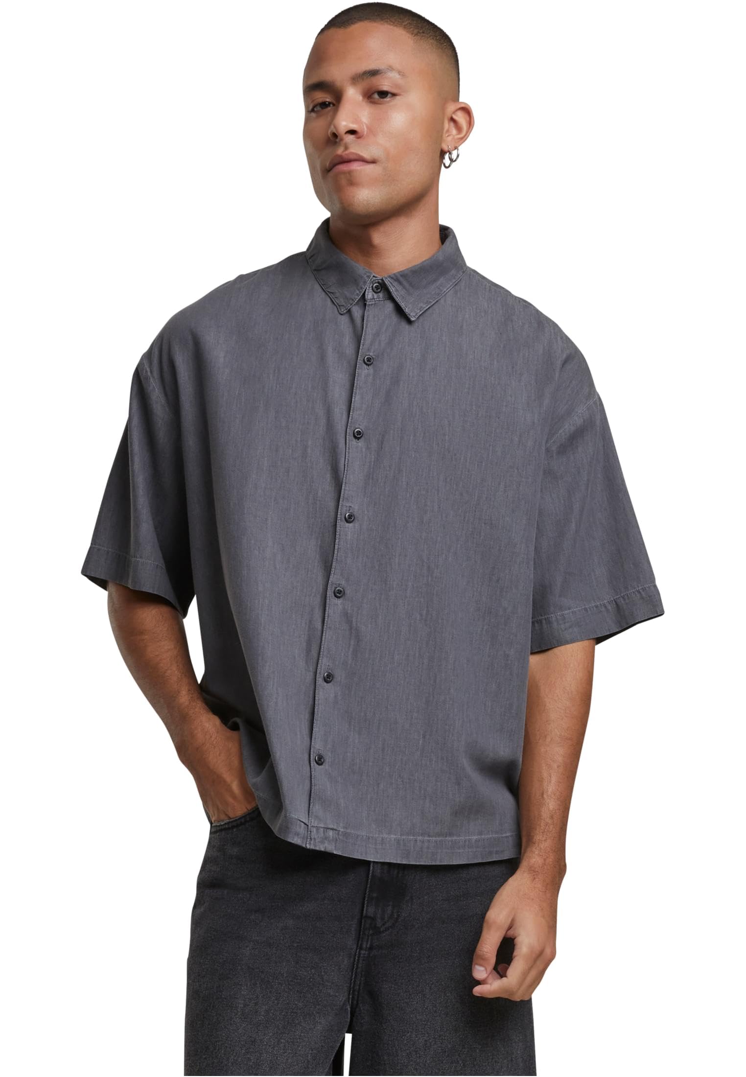 Urban Classics Herren Lightweight Denim Shirt