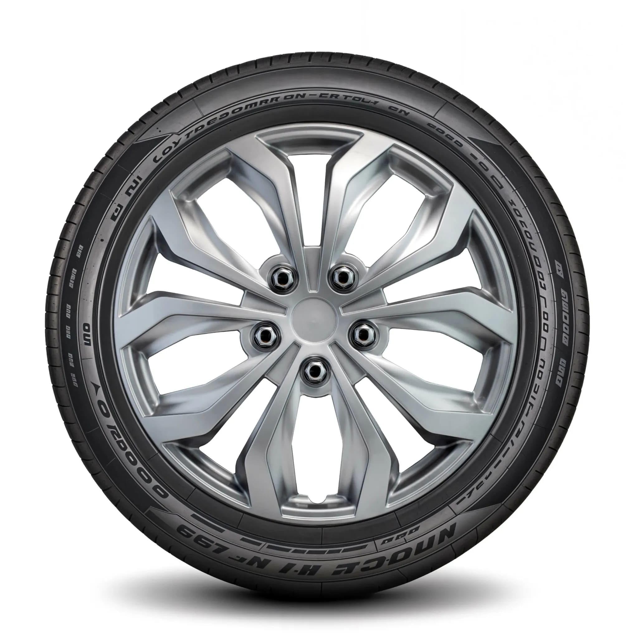 LYDS Spyder S Silver 15 Inch Premium ABS Hubcaps