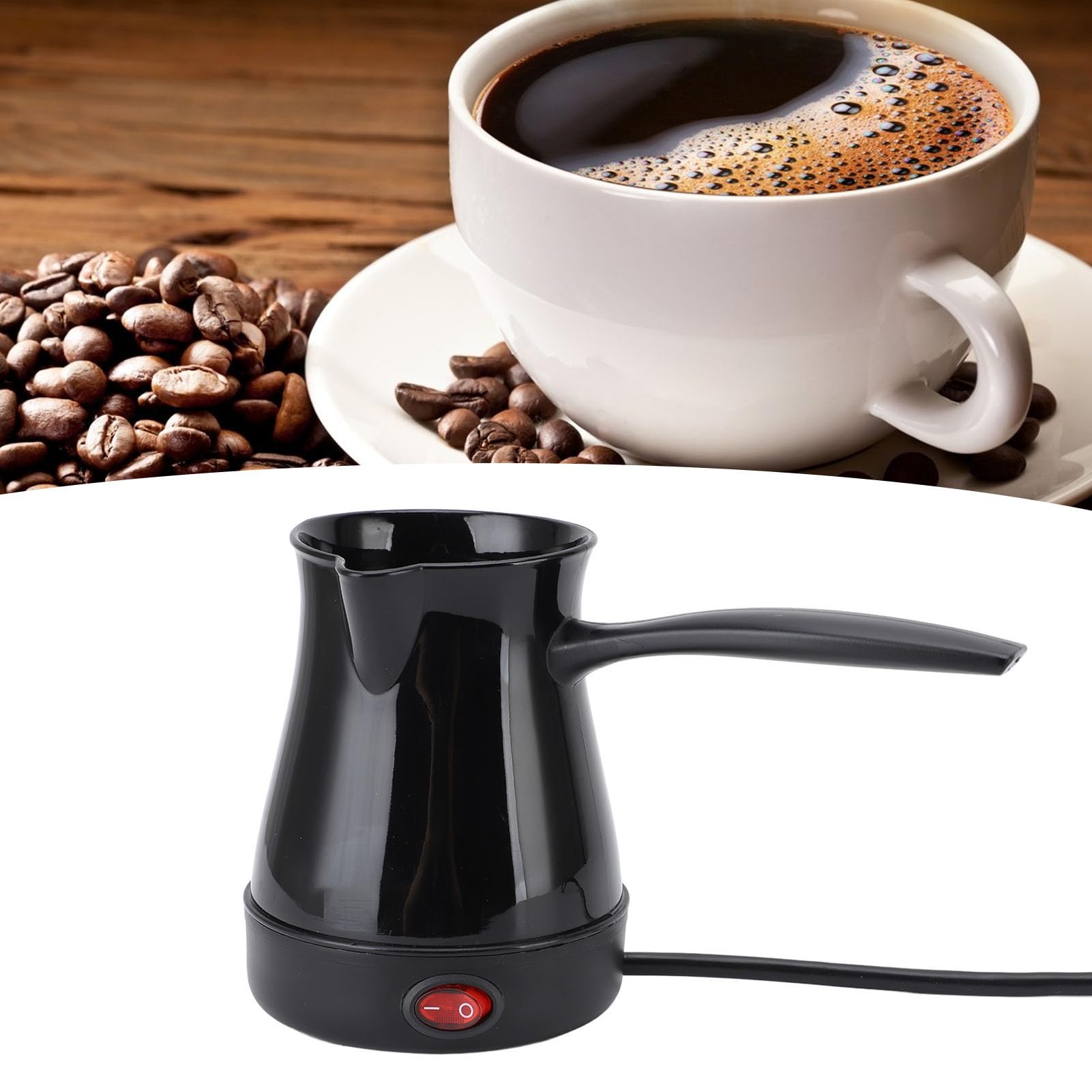Bewinner Bollitore Elettrico Caffè Turco 300ml Caffettiera in Acciaio Inossidabile Riscaldamento Veloce per Caffè Tè Vino