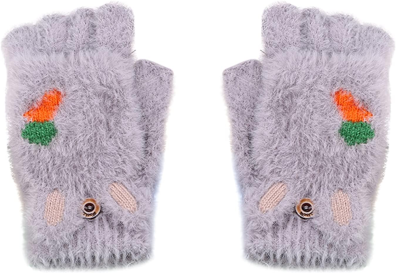 Women Gloves Kids Cat Fashion Warm Adults Belt Knitted Gloves Mobile Thick Screen Phone Printed Winter Women Gloves : Sports & Outdoors