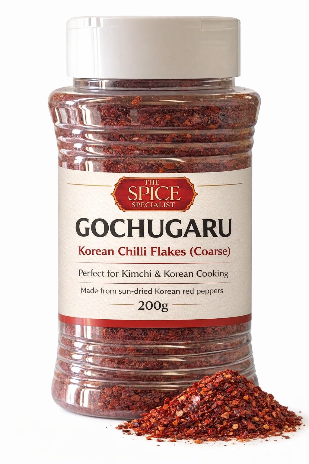Gochugaru Korean Chilli Flakes (Coarse) for Kimchi – Authentic Red Pepper Flakes, 200g | The Spice Specialist